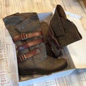 midcalf boots. Style No.RIDER chocolate/spindal whiskey dyecut